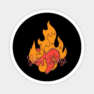 Girl Gang Flame Design Magnet